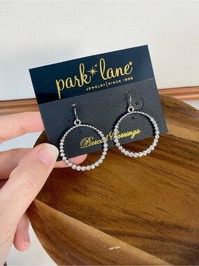 Park Lane Silver Crystal Hoop Earrings